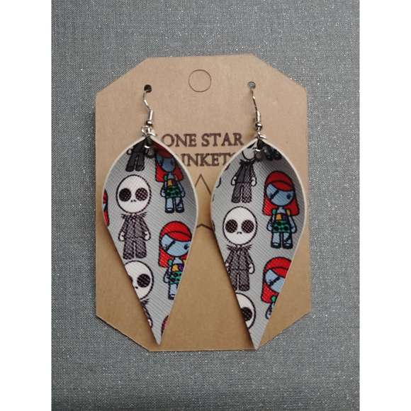 Jack and Sally #3 Nightmare Before Christmas Earrings - Picture 2 of 2
